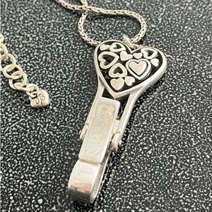 Brighton Reversible Floating Heart Badge Clip